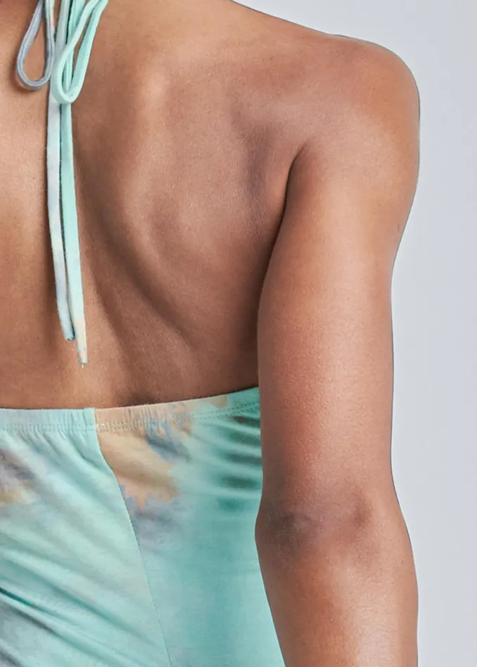 TIE DYE LACE TOP Light Blue Multi Women VENUS Sleeveless Tops