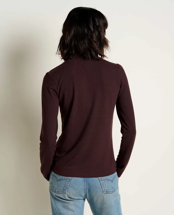 ToadandCo Piru Mockneck Long Sleeve Tee Carob Women8217s Tops and TShirts