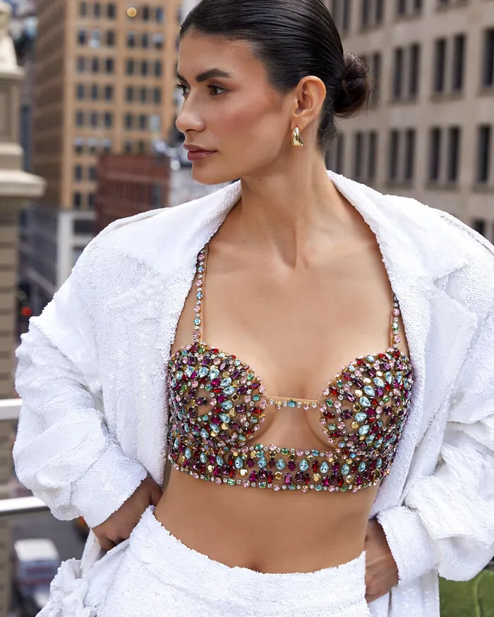 Tops and Bodysuits Women PatBO PREORDER HandBeaded Bralette