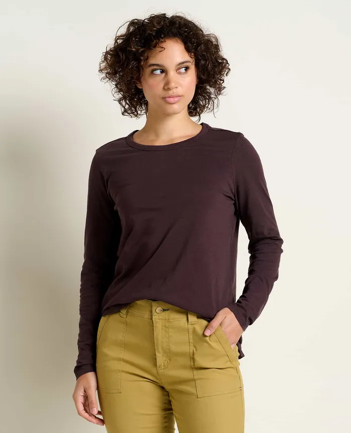 Tops and TShirts Women8217s Primo Long Sleeve Crew Carob 8211 ToadandCo Women8217s