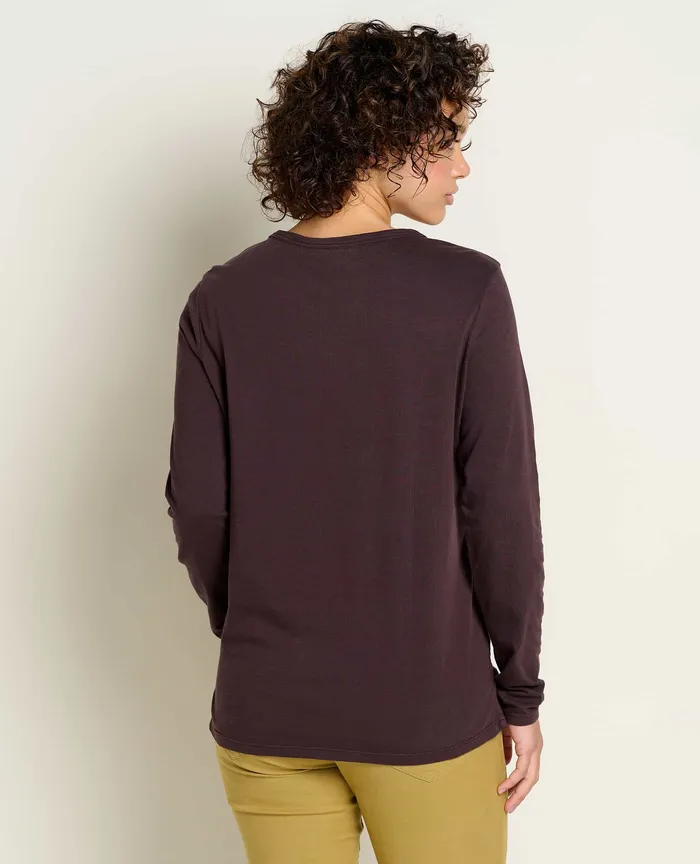 Tops and TShirts Women8217s Primo Long Sleeve Crew Carob 8211 ToadandCo Women8217s