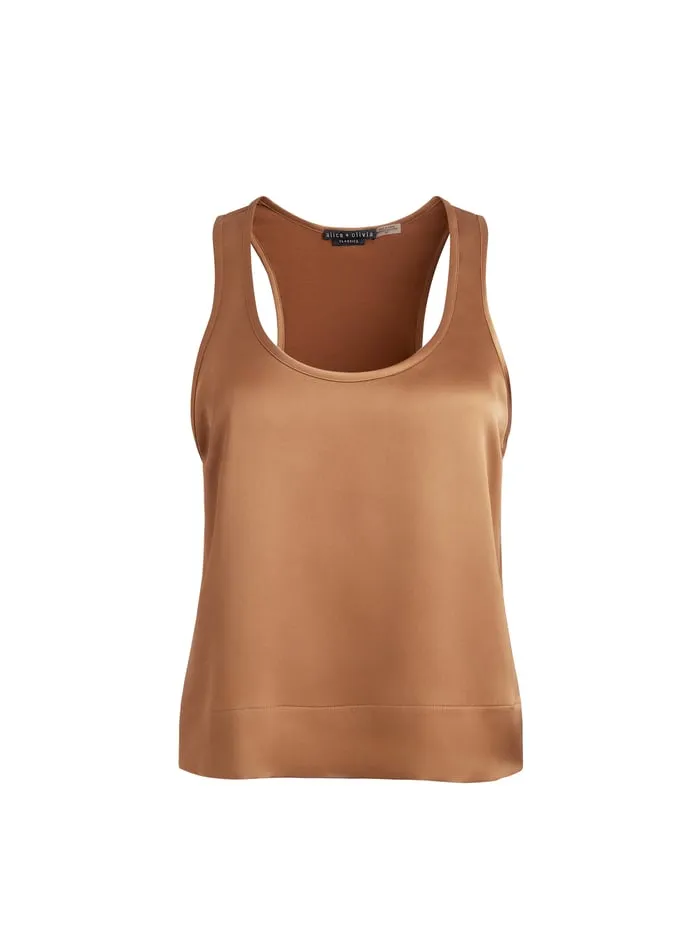 Tops Women Alice Olivia Avril Boxy Tank Camel
