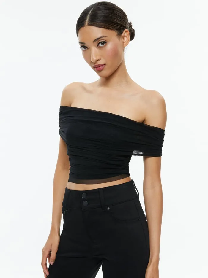 Tops Women Alice Olivia Isadola Top Black