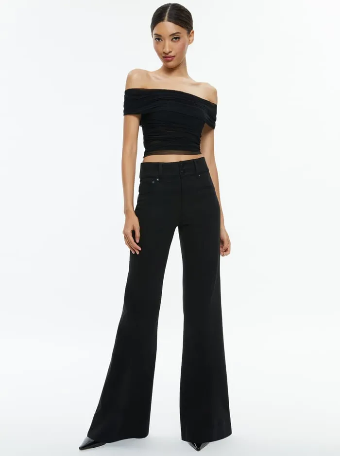 Tops Women Alice Olivia Isadola Top Black