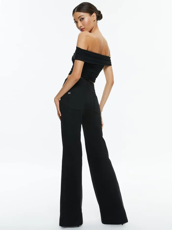 Tops Women Alice Olivia Isadola Top Black