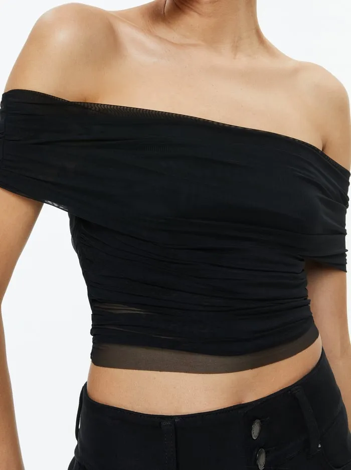 Tops Women Alice Olivia Isadola Top Black