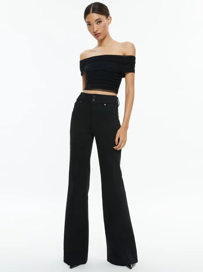 Tops Women Alice Olivia Isadola Top Black