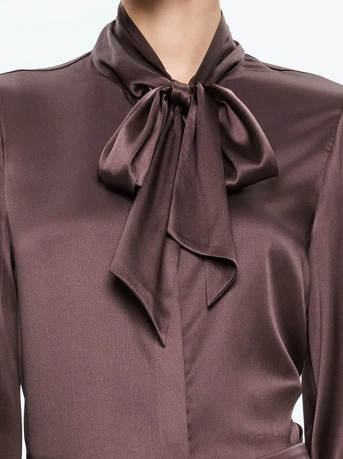 Tops Women Alice Olivia Lloyd Button Down Espresso