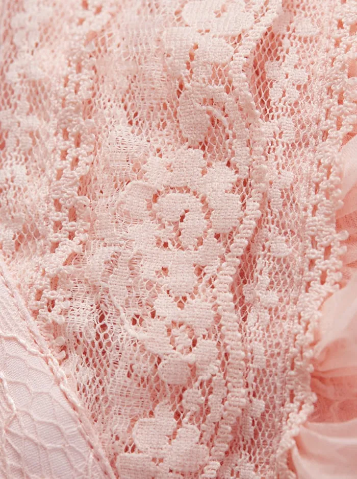 Tops Women Alice Olivia Rheba Lace Blouse Pearl Blush