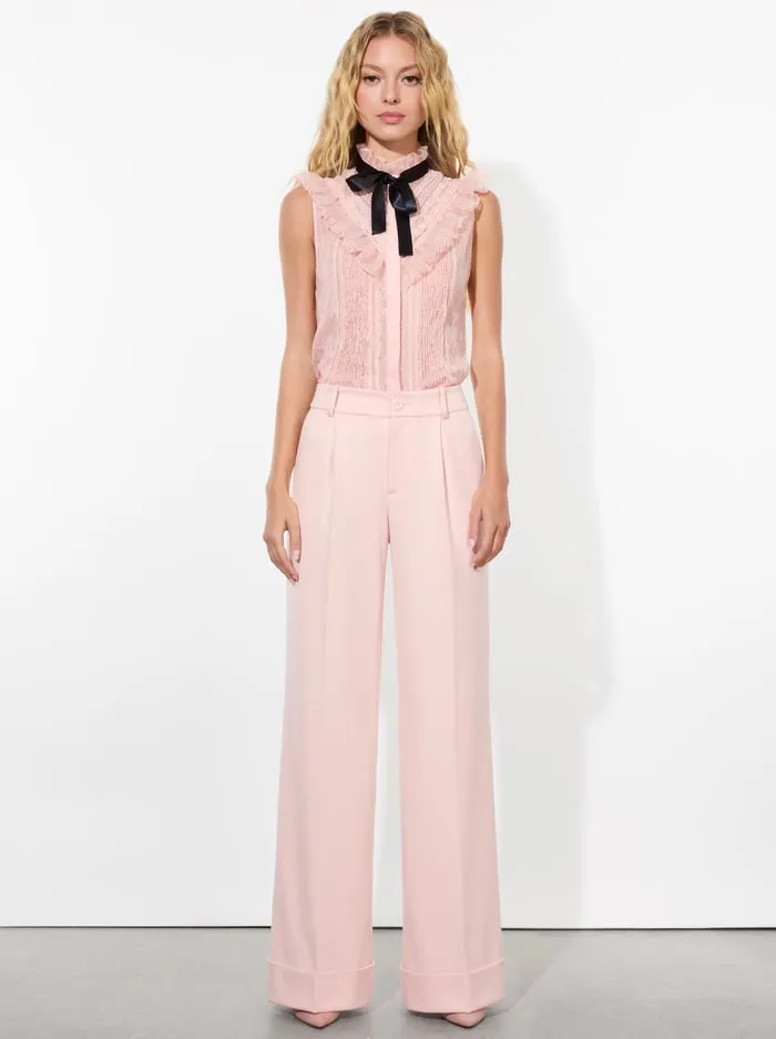 Tops Women Alice Olivia Rheba Lace Blouse Pearl Blush