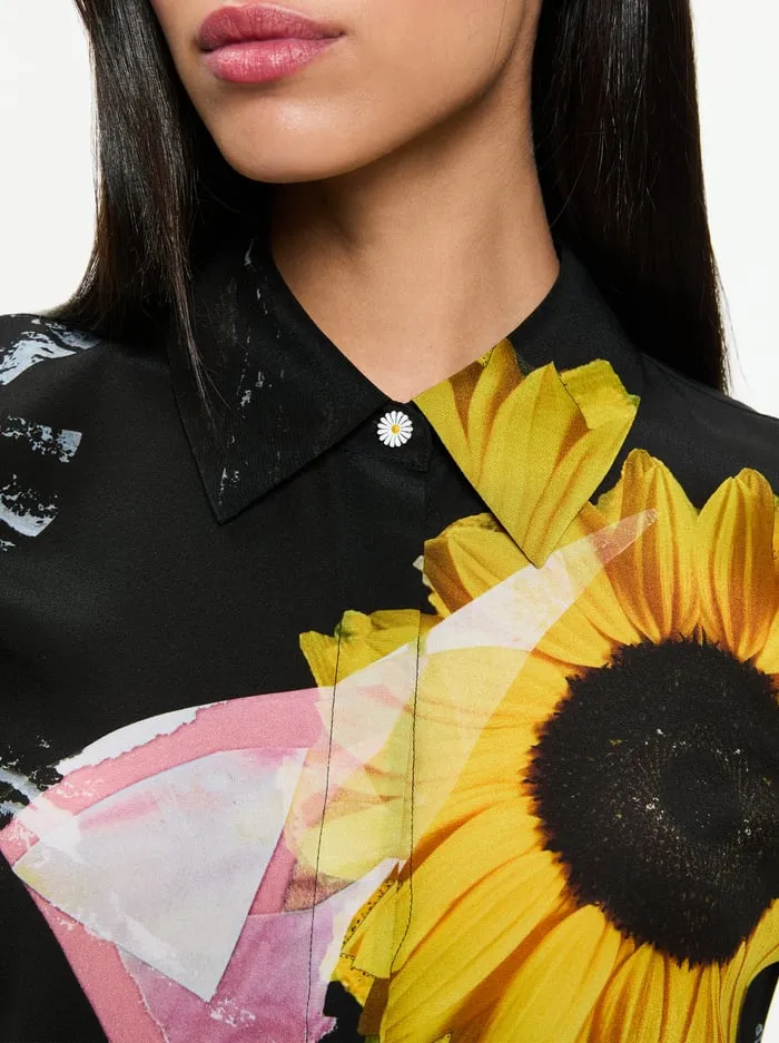 Tops Women Alice Olivia Willa Placket Top Azalea Floral