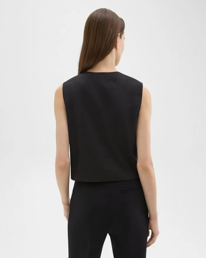 Tops Women Theory Shell Top In Good Cotton Black