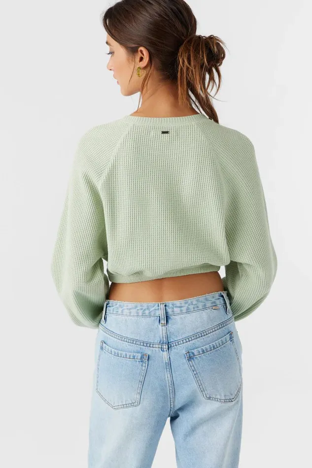 TOUR WAFFLE KNIT SLOUCHY TOP Desert Sage Women O039NEILL Collections