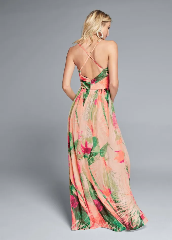 TROPICAL PRINT GOWN Pink Multi Women VENUS Sundresses