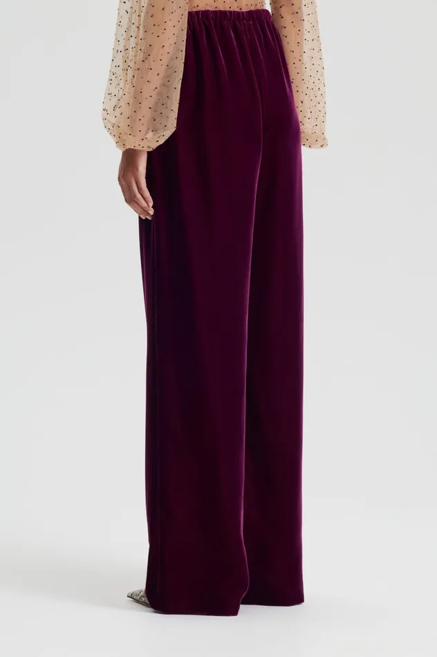 Trousers Women Scanlan Theodore VELVET TROUSER Mulberry Trousers Women Scanlan Theodore VELVET TROUSER Mulberry