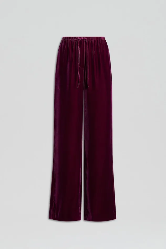 Trousers Women Scanlan Theodore VELVET TROUSER Mulberry Trousers Women Scanlan Theodore VELVET TROUSER Mulberry