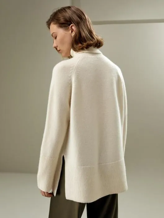 Turtleneck Cashmere Sweater Women Lilysilk Knitwear