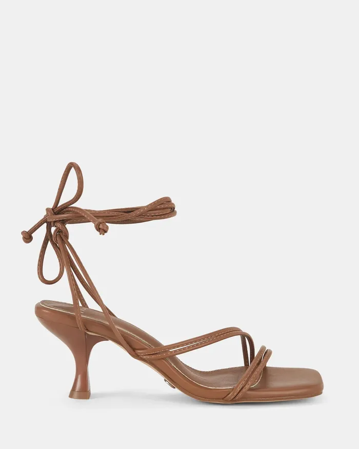 ULLER CARAMEL Martini Heels Women Party NOVO Shoes