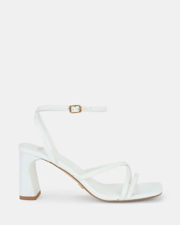 URELIA WHITE Strappy Sandals Party NOVO Shoes Women