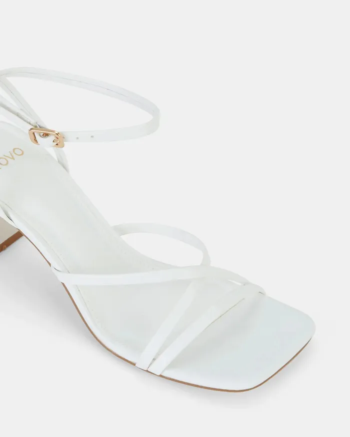 URELIA WHITE Strappy Sandals Party NOVO Shoes Women
