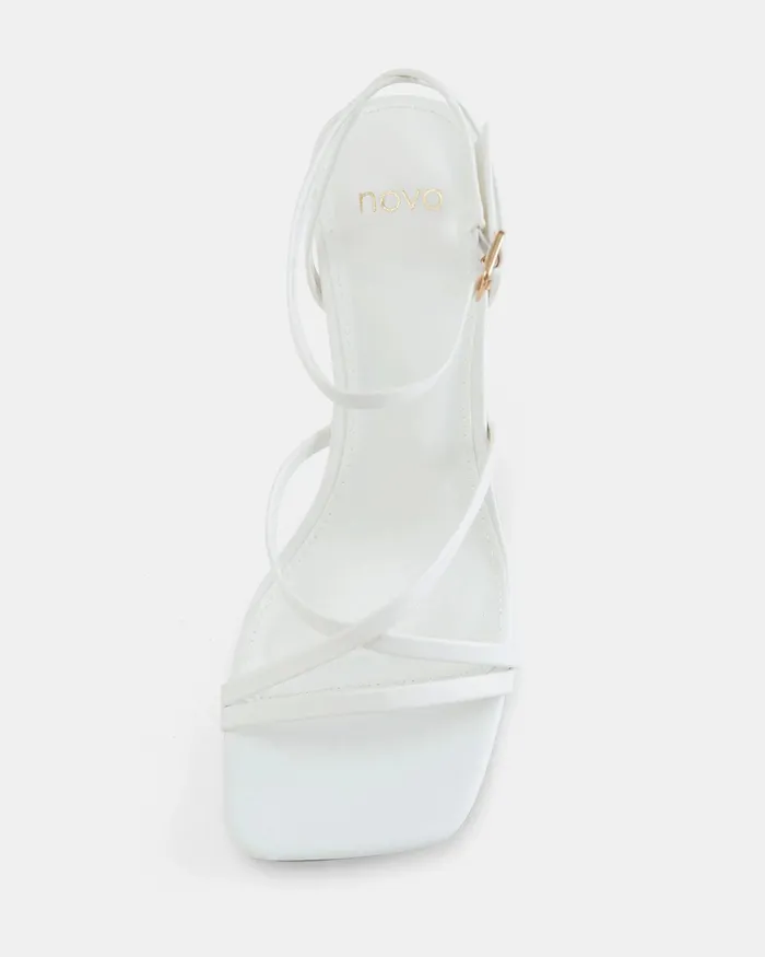URELIA WHITE Strappy Sandals Party NOVO Shoes Women