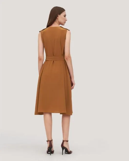 VNeck Sleeveless Silk Orchid Dress Women Jumpsuits Lilysilk Dresses