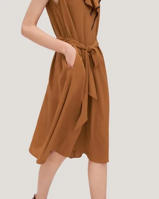 VNeck Sleeveless Silk Orchid Dress Women Jumpsuits Lilysilk Dresses
