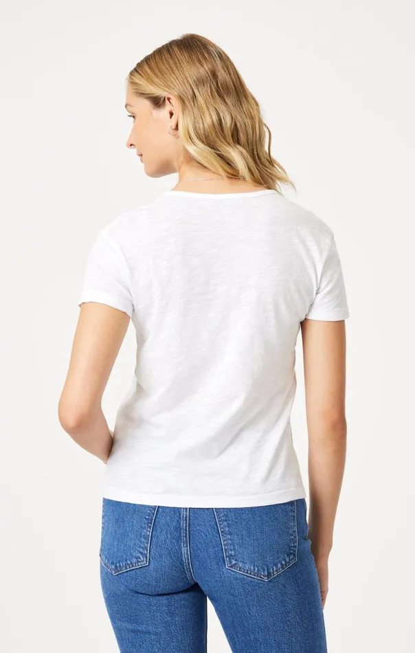 VNeck TShirt In White Women Mavi Jeans Tops and TShirts VNeck TShirt In White Women Mavi Jeans Tops and TShirts