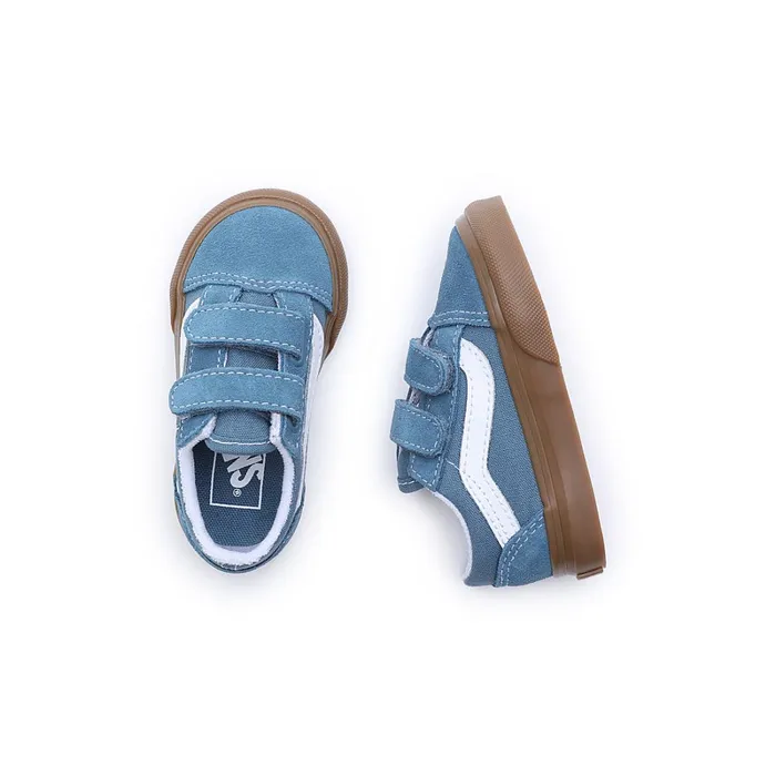 Vans Classics Kids Toddler Gum Old Skool Hook And Loop Shoes 14 Years Blue