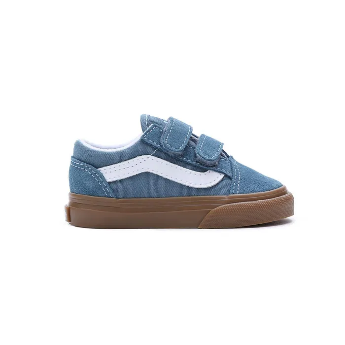 Vans Classics Kids Toddler Gum Old Skool Hook And Loop Shoes 14 Years Blue