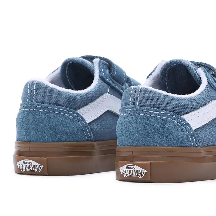 Vans Classics Kids Toddler Gum Old Skool Hook And Loop Shoes 14 Years Blue