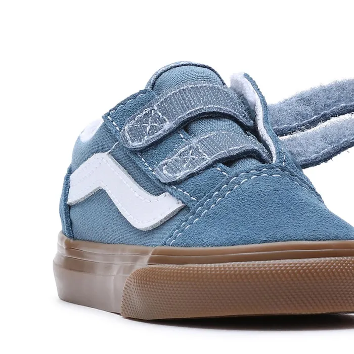 Vans Classics Kids Toddler Gum Old Skool Hook And Loop Shoes 14 Years Blue