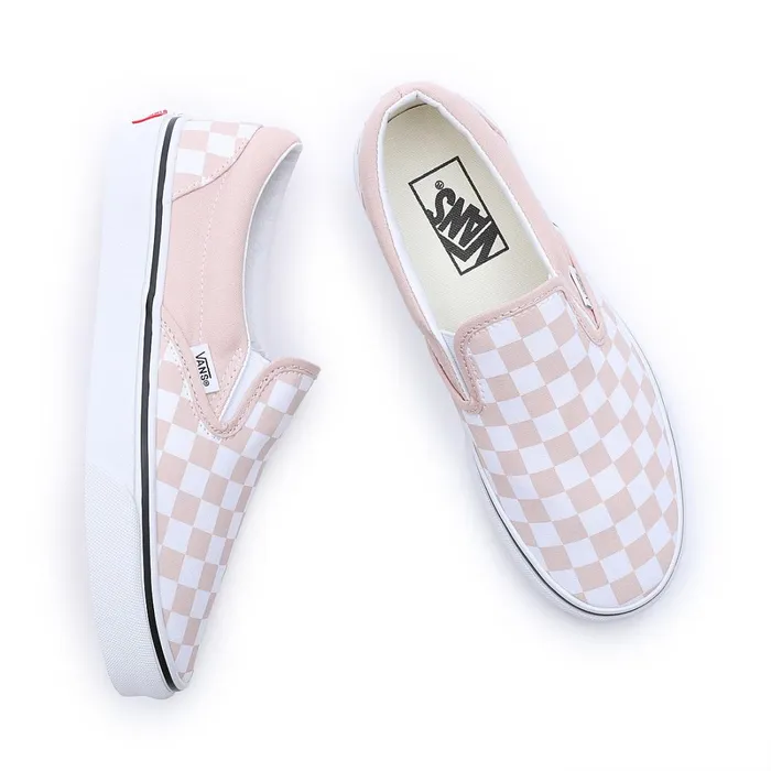 Vans Classics Women Checkerboard Color Theory Classic SlipOn Shoes Pink