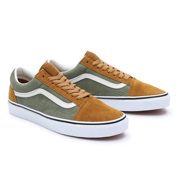 Vans Classics Women Old Skool Shoes Green Brown