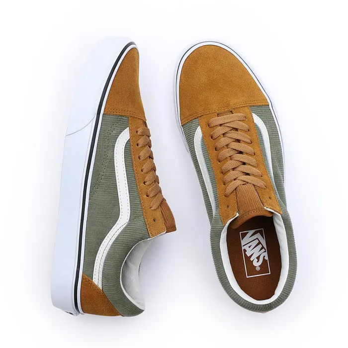 Vans Classics Women Old Skool Shoes Green Brown