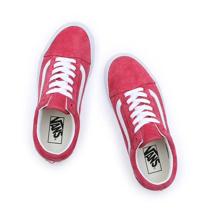 Vans Classics Women Pig Suede Old Skool Shoes Red