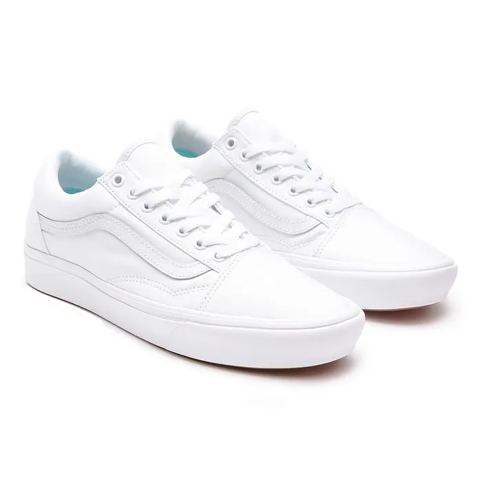 Vans Comfycush Shoes WomenMen Classic ComfyCush Old Skool Shoes White