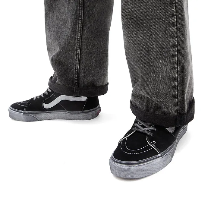Vans HiTop Shoes Men Stressed Sk8Hi Shoes Black