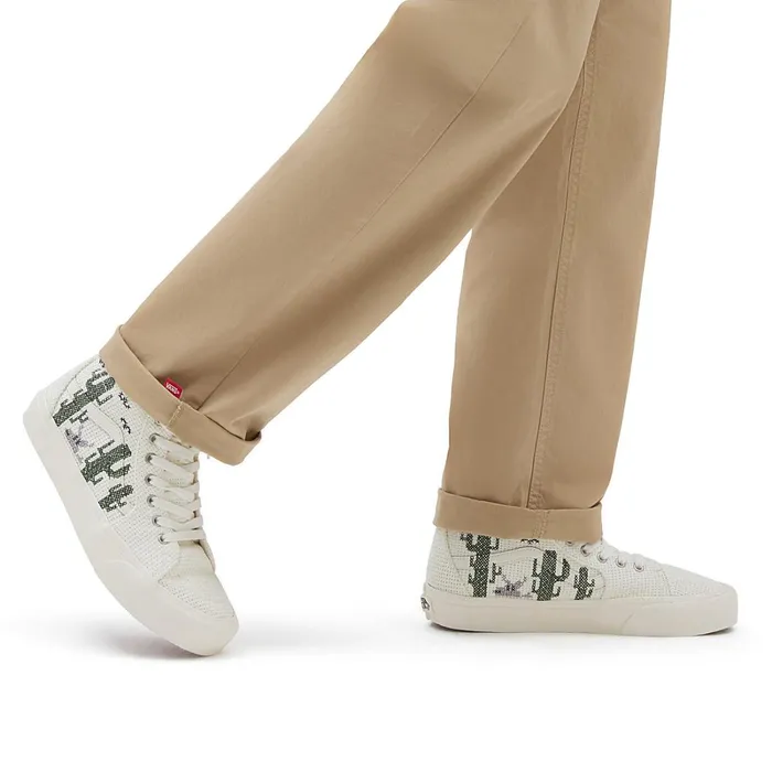 Vans HiTop Shoes Women Desert Embroidery Sk8Hi Tapered VR3 Shoes White