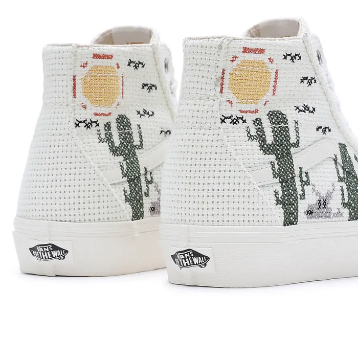Vans HiTop Shoes Women Desert Embroidery Sk8Hi Tapered VR3 Shoes White