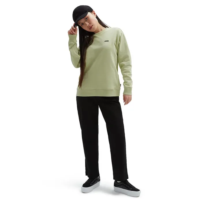 Vans Hoodies and Sweatshirts Women Flying V Boyfriend Fit Crew Sweatshirt Green