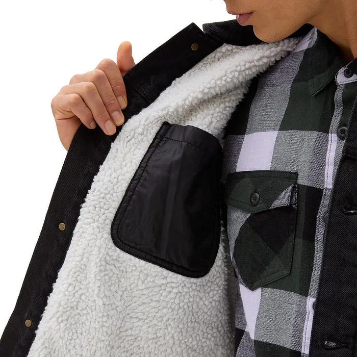 Vans Jackets and Coats Men Donato Sherpa Denim Jacket Blue