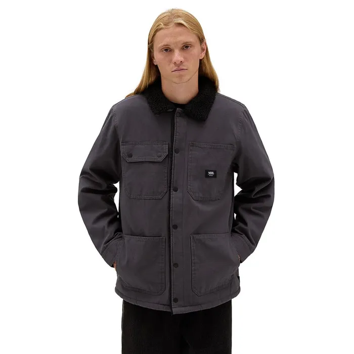 Vans Jackets and Coats Men Drill Chore Coat Sherpa Jacket Grey