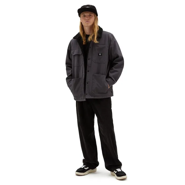 Vans Jackets and Coats Men Drill Chore Coat Sherpa Jacket Grey