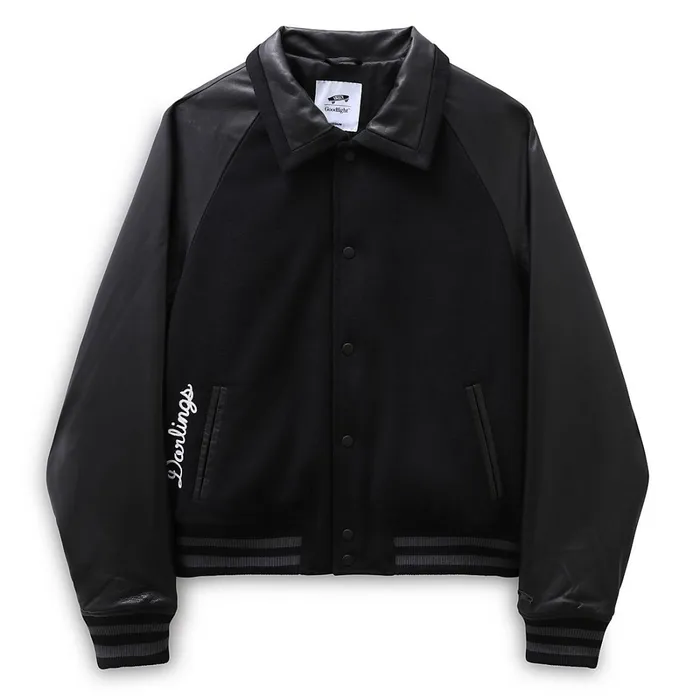 Vans Jackets and Coats Women Vault By X Goodfight Lettermans Jacket Black