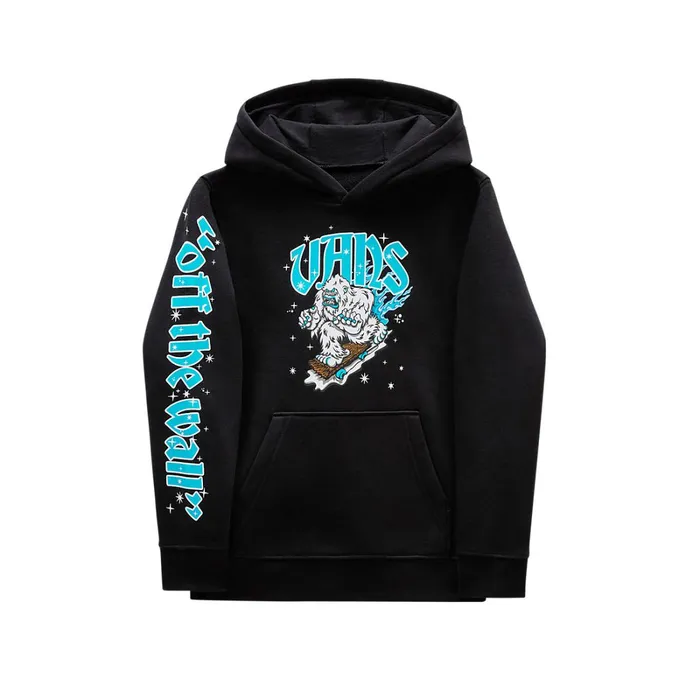 Vans Little Kids 28 Years Kids Little Holiday Boarding Yeti Pullover Hoodie 28 Years Black