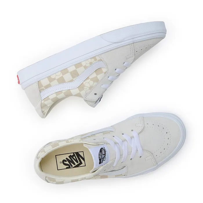 Vans Lowtop Shoes Men Sk8Low Floral Check Shoes White