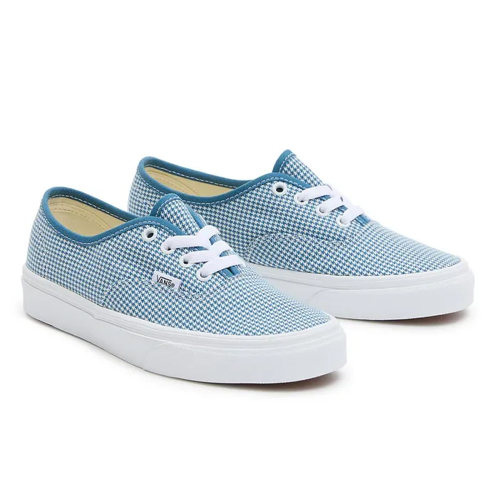 Vans Lowtop Shoes Women Houndstooth Authentic Shoes Blue