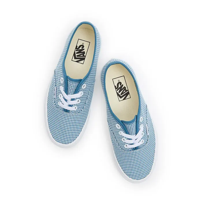 Vans Lowtop Shoes Women Houndstooth Authentic Shoes Blue