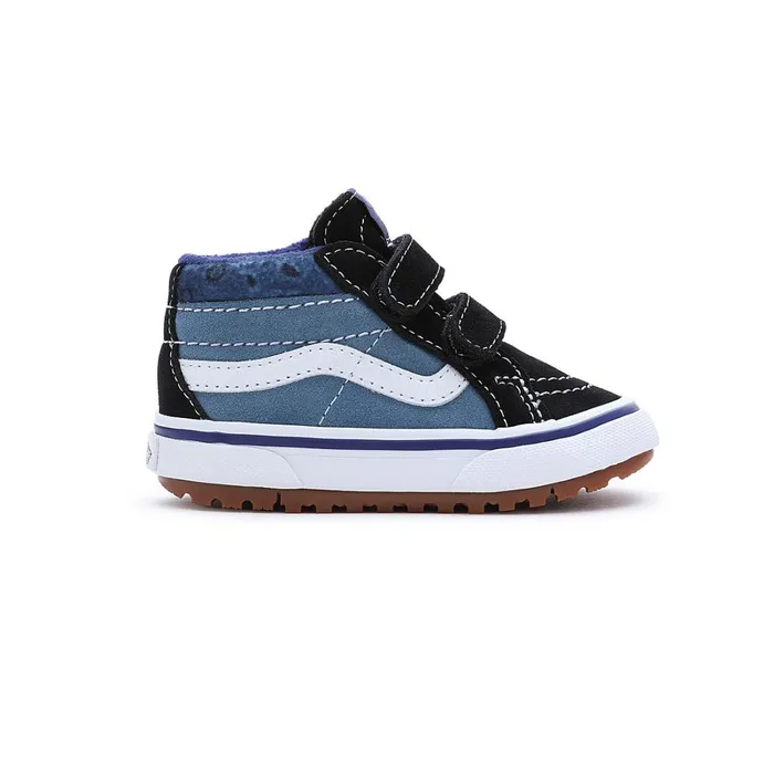 Vans MTE Shoes Kids Toddler Paisley Sk8Mid Reissue MTE1 Hook And Loop Shoes 14 Years Blue Black